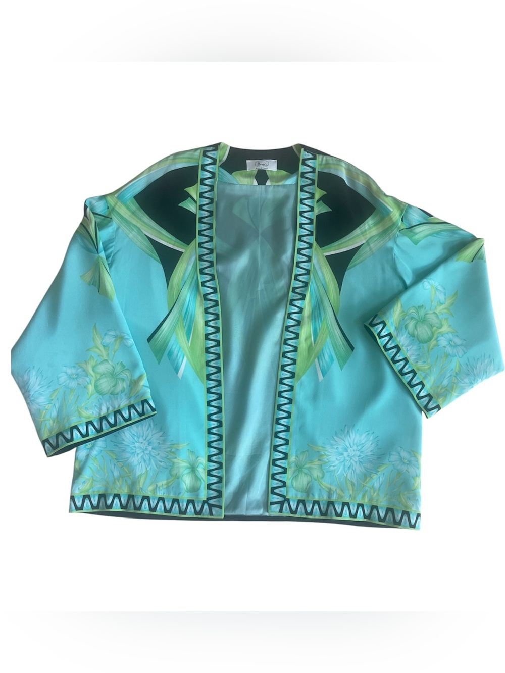 Averardo Bessi Silk Kimono Open Jacket Size 12